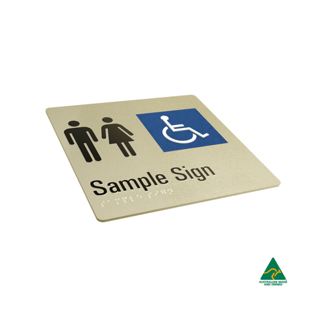 Aluminium Unisex Toilet & Shower Right Hand Sign