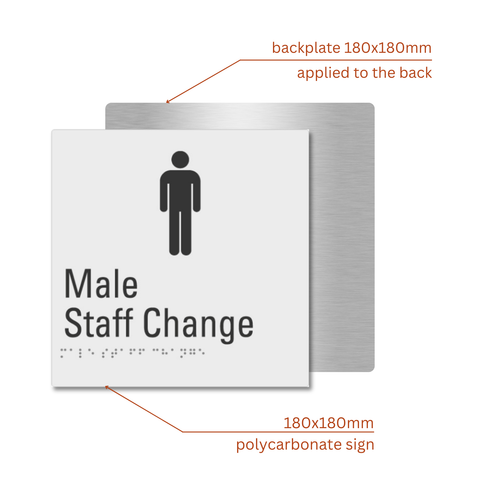 Male Staff Change Sign