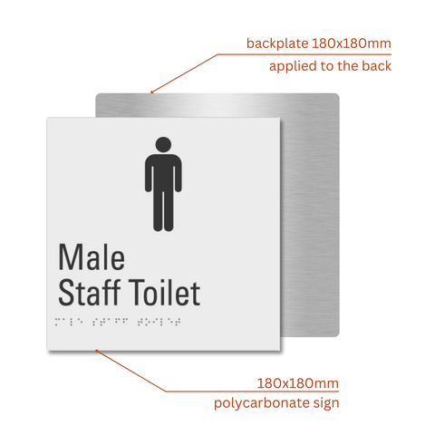 Male Staff Toilet Braille Sign