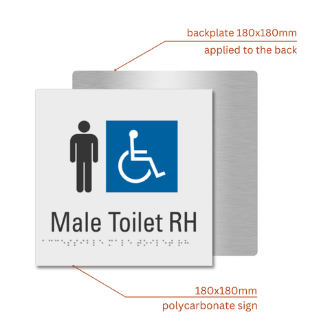 Male Toilet Right Hand Toilet Sign