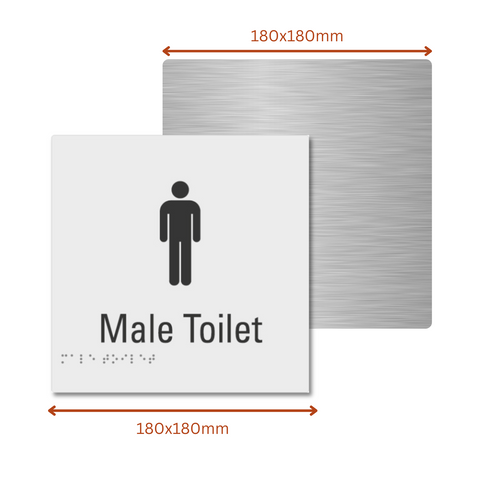 Male Toilet Braille Sign