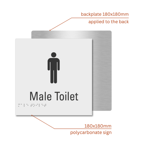 Male Toilet Braille Sign
