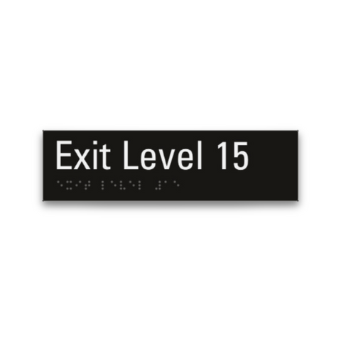 Aluminium Exit Level 15 Sign