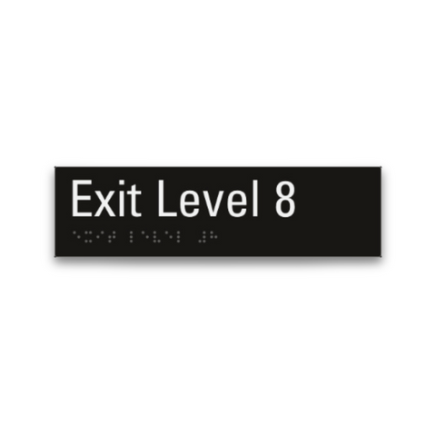 Aluminium Exit Level 8 Sign