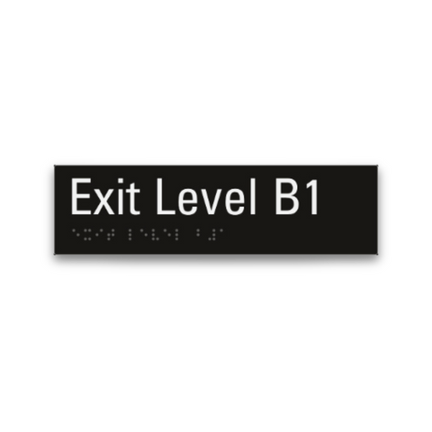 Aluminium Exit Level B1 Sign