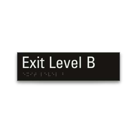 Aluminium Exit Level B Sign