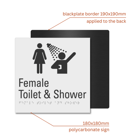 Female Toilet & Shower Sign