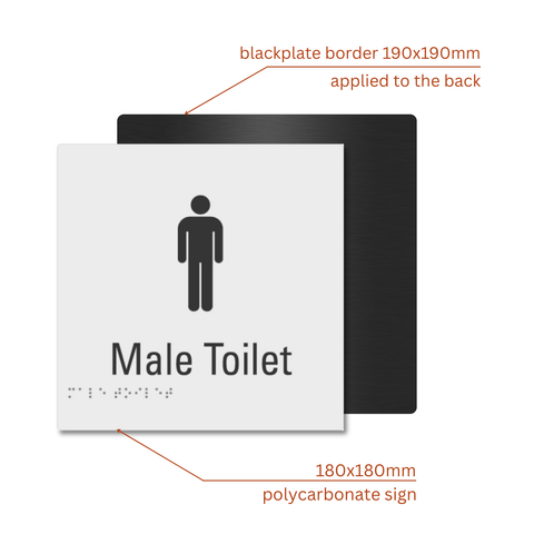 Male Toilet Braille Sign