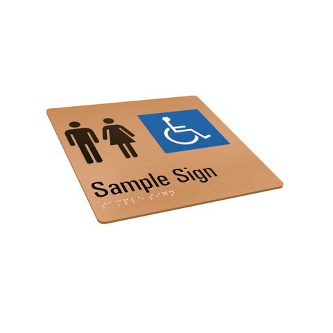 Aluminium Unisex Toilet & Shower Right Hand Sign