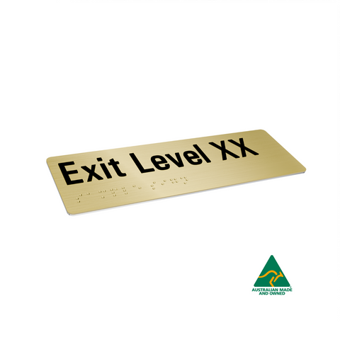 Stainless Steel Exit Level 15 Sign