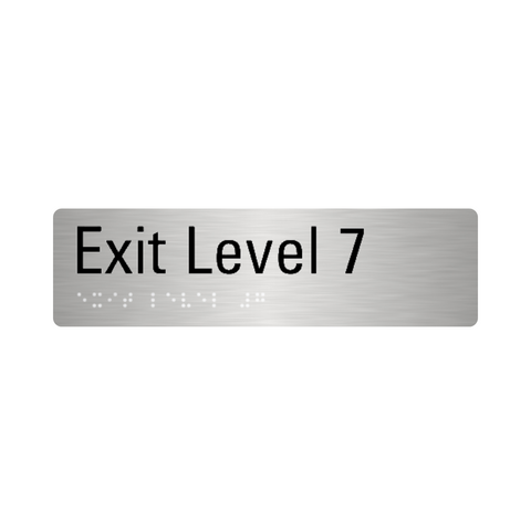 Stainless Steel Exit Level 7 Sign