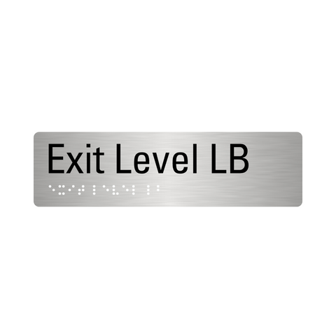 Stainless Steel Exit Level LB Sign