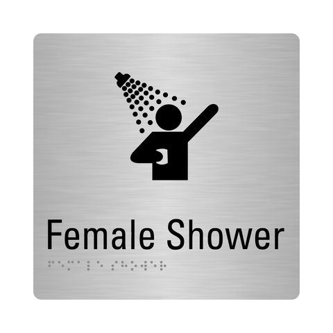 Stainless Steel Female Shower Sign