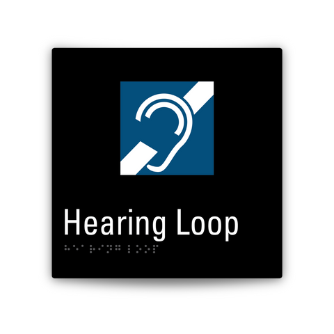 Aluminium Hearing Loop Sign