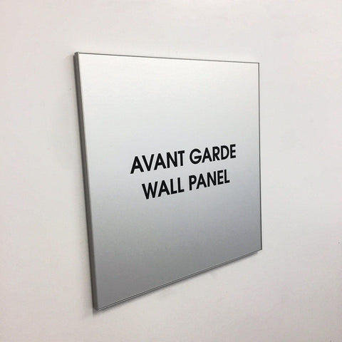 a square aluminium directory wall sign