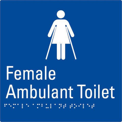 Female Ambulant Toilet Braille Sign