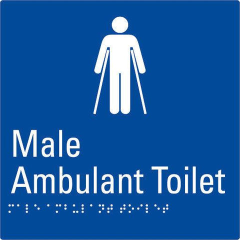 Male Ambulant Toilet Braille Sign