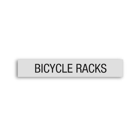 a room sign saying Bicycle Racks