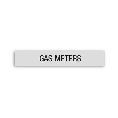 a gray gas meters room sign