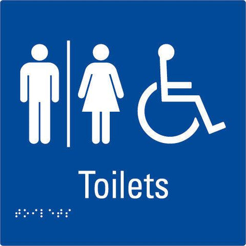 Toilets Braille Sign