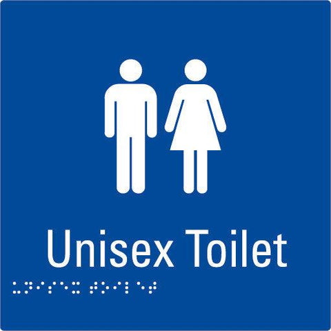 Unisex Toilet Braille Sign