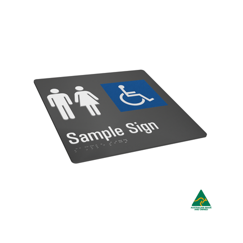 Aluminium Unisex Toilet & Shower Right Hand Sign