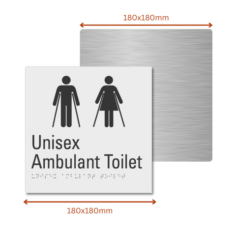 Unisex Ambulant Toilet Braille Sign