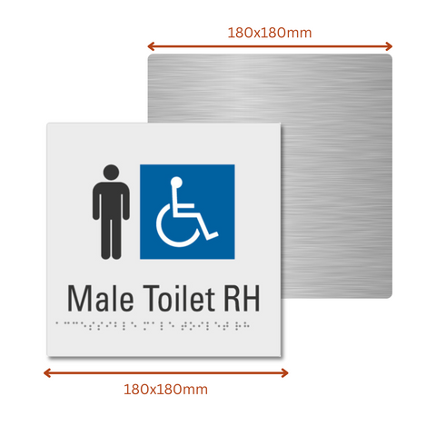 Male Toilet Right Hand Toilet Sign
