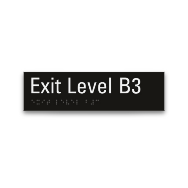 Aluminium Exit Level B3 Sign SIGNLINK PTY LIMITED aluminium-exit-level-b3-sign-signlink-pty-limited
