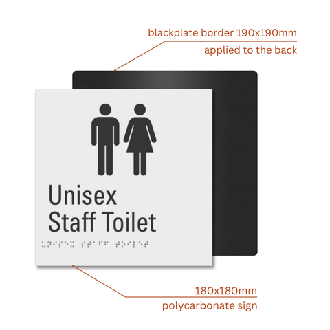 Unisex Staff Toilet Sign