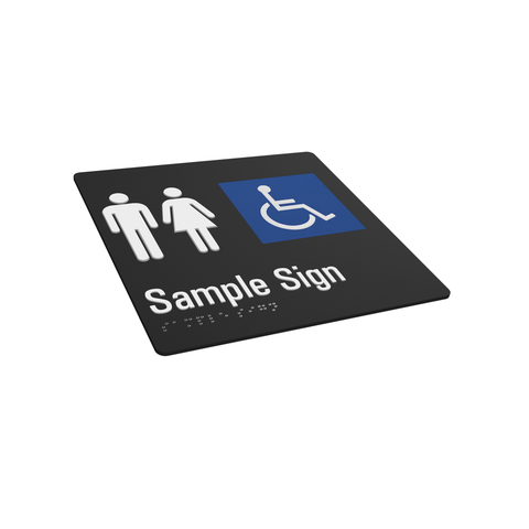 Aluminium Unisex Toilet & Shower Right Hand Sign