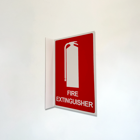 Angled Fire Extinguisher