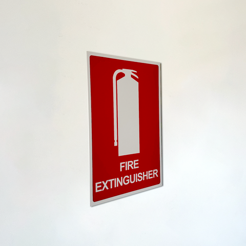 Angled Fire Extinguisher