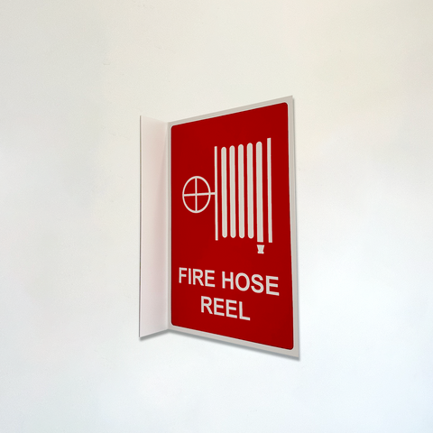 Angled Fire Hose Reel Sign