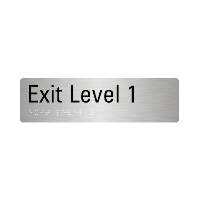 Stainless Steel Exit Level 1 Sign – SIGNLINK PTY LIMITED