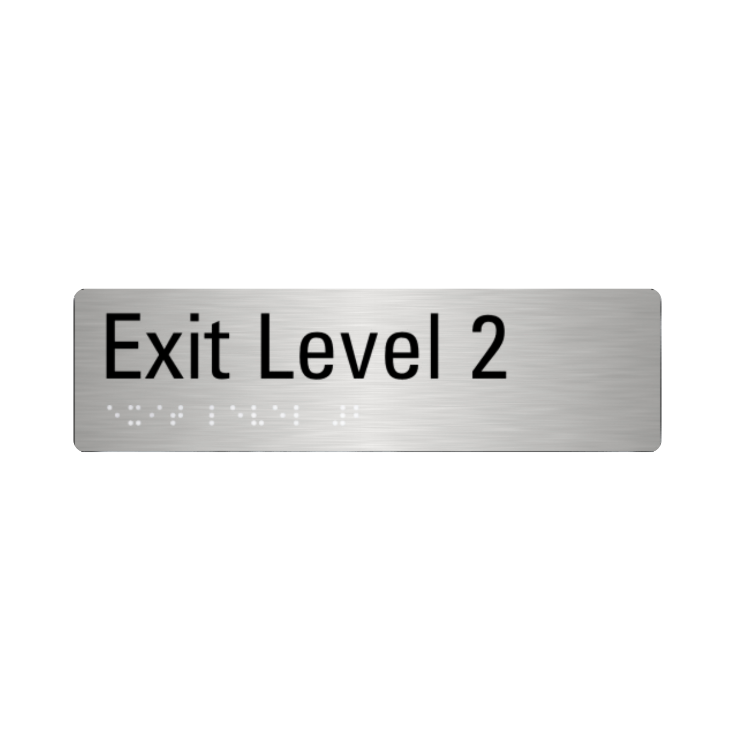 Stainless Steel Exit Level 2 Sign – SIGNLINK PTY LIMITED