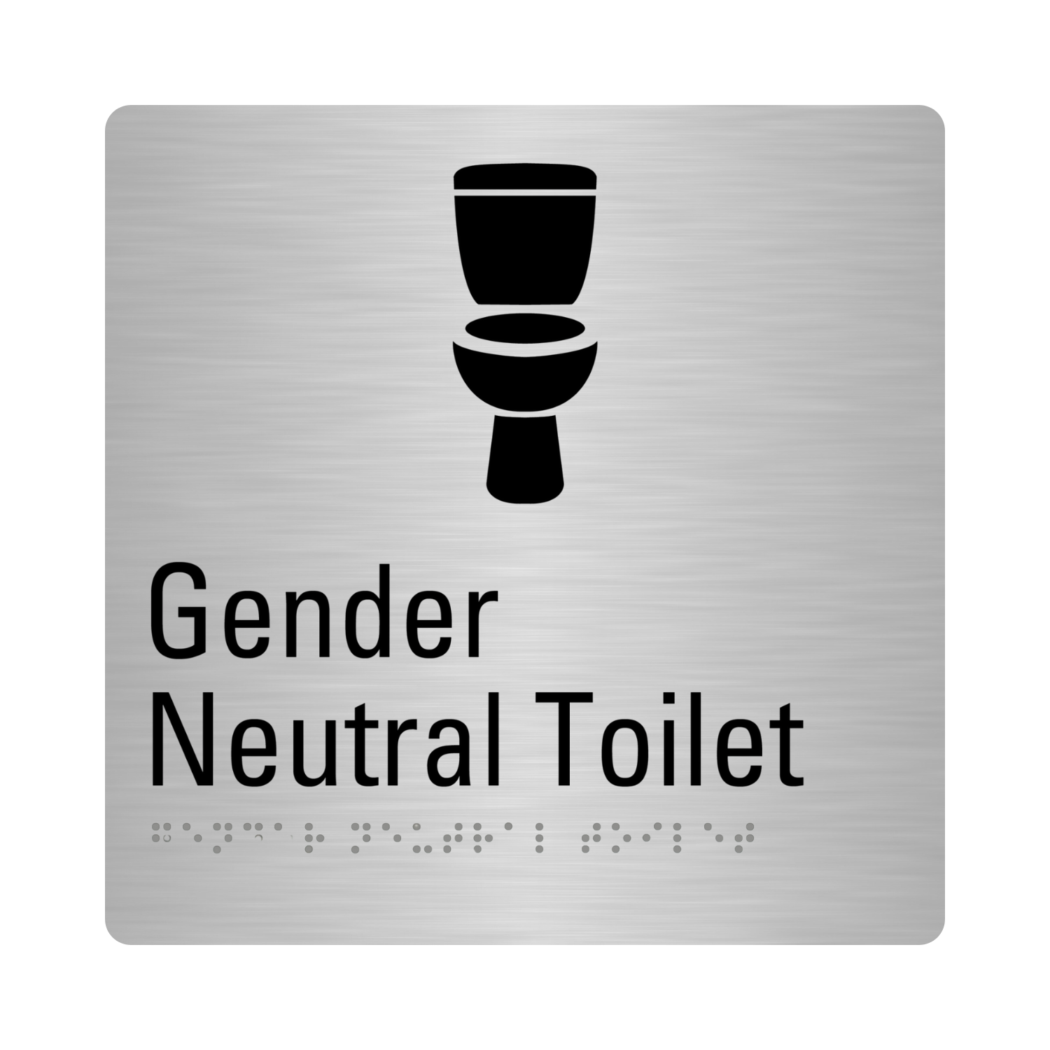 Stainless Steel Gender Neutral Toilet Sign – SIGNLINK PTY LIMITED
