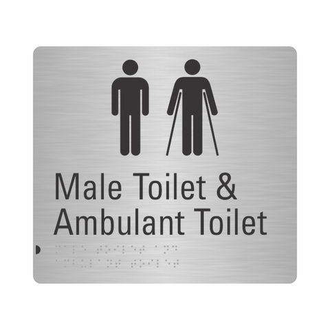 Stainless Steel Male Toilet & Ambulant Toilet Sign