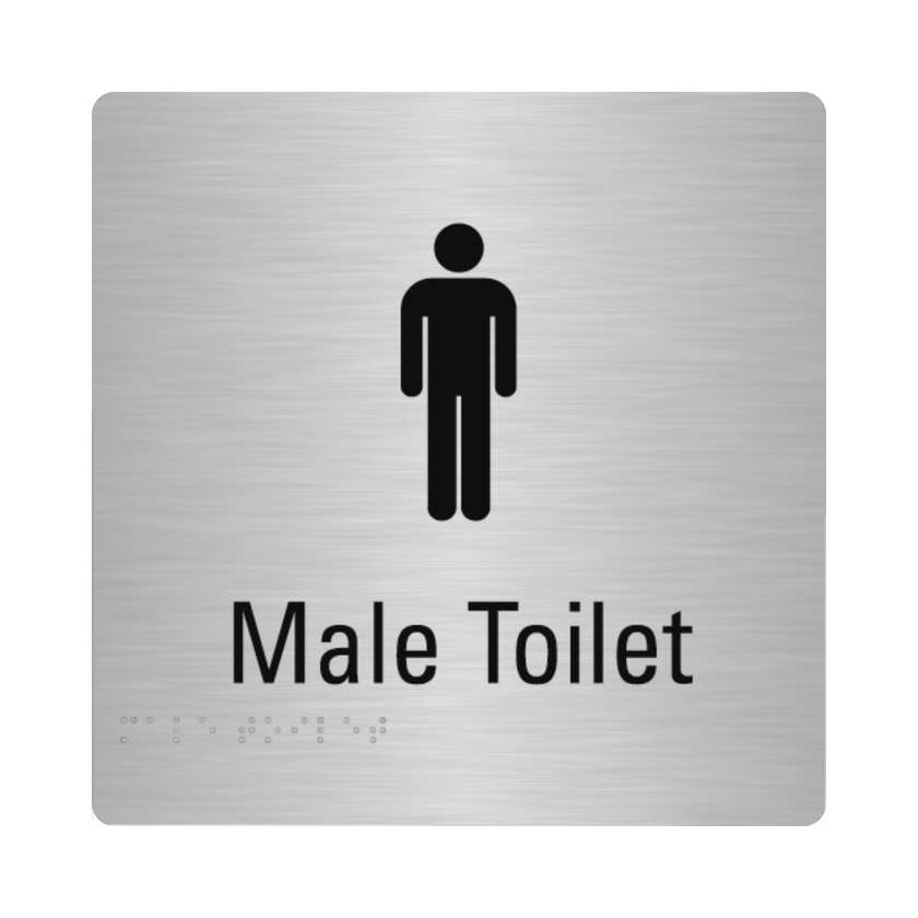 Stainless Steel Male Toilet Sign – SIGNLINK PTY LIMITED