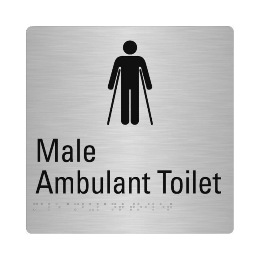 Stainless Steel Male Ambulant Toilet Sign – SIGNLINK PTY LIMITED