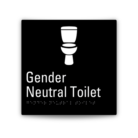 Aluminium Gender Neutral Toilet Sign