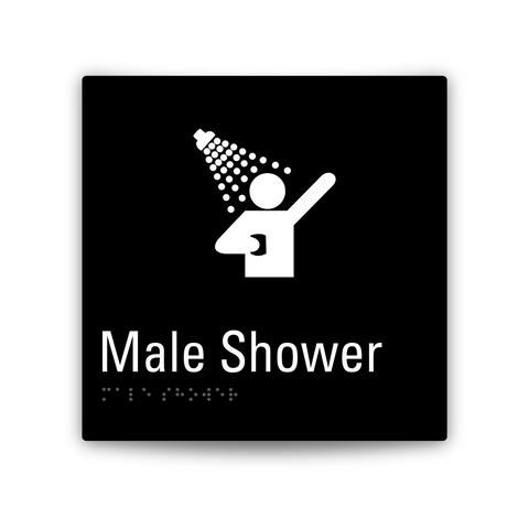 Aluminium Male Shower Sign