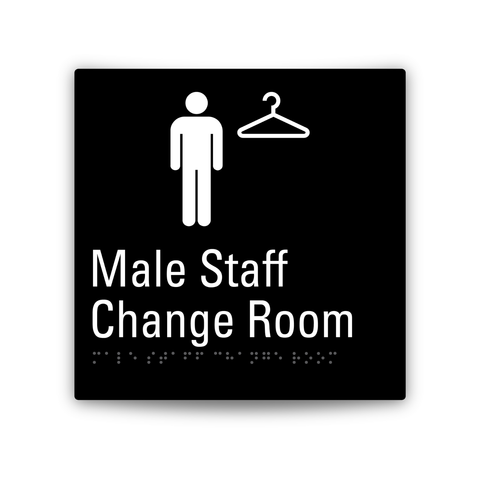 Aluminium Male Staff Change Room Sign
