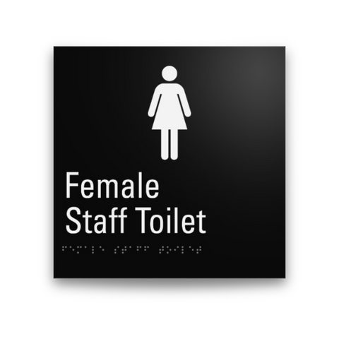 Aluminium Female Staff Toilet Sign