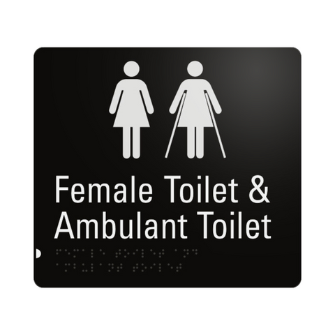 Aluminium Female Toilet & Ambulant Toilet Sign
