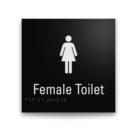 Aluminium Female Toilet Sign