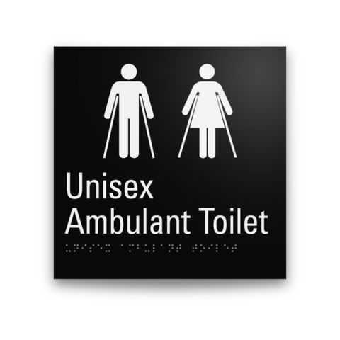 Aluminium Unisex Ambulant Toilet Sign