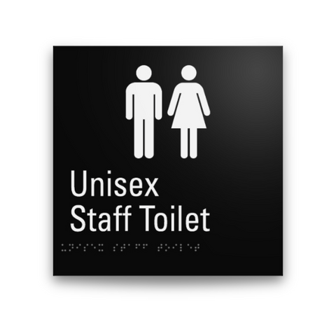 Aluminium Unisex Staff Toilet Sign