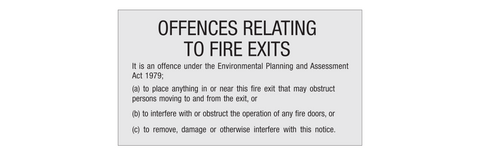 Offences Relating to Fire Exits