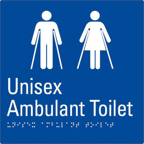 Unisex Ambulant Toilet Braille Sign